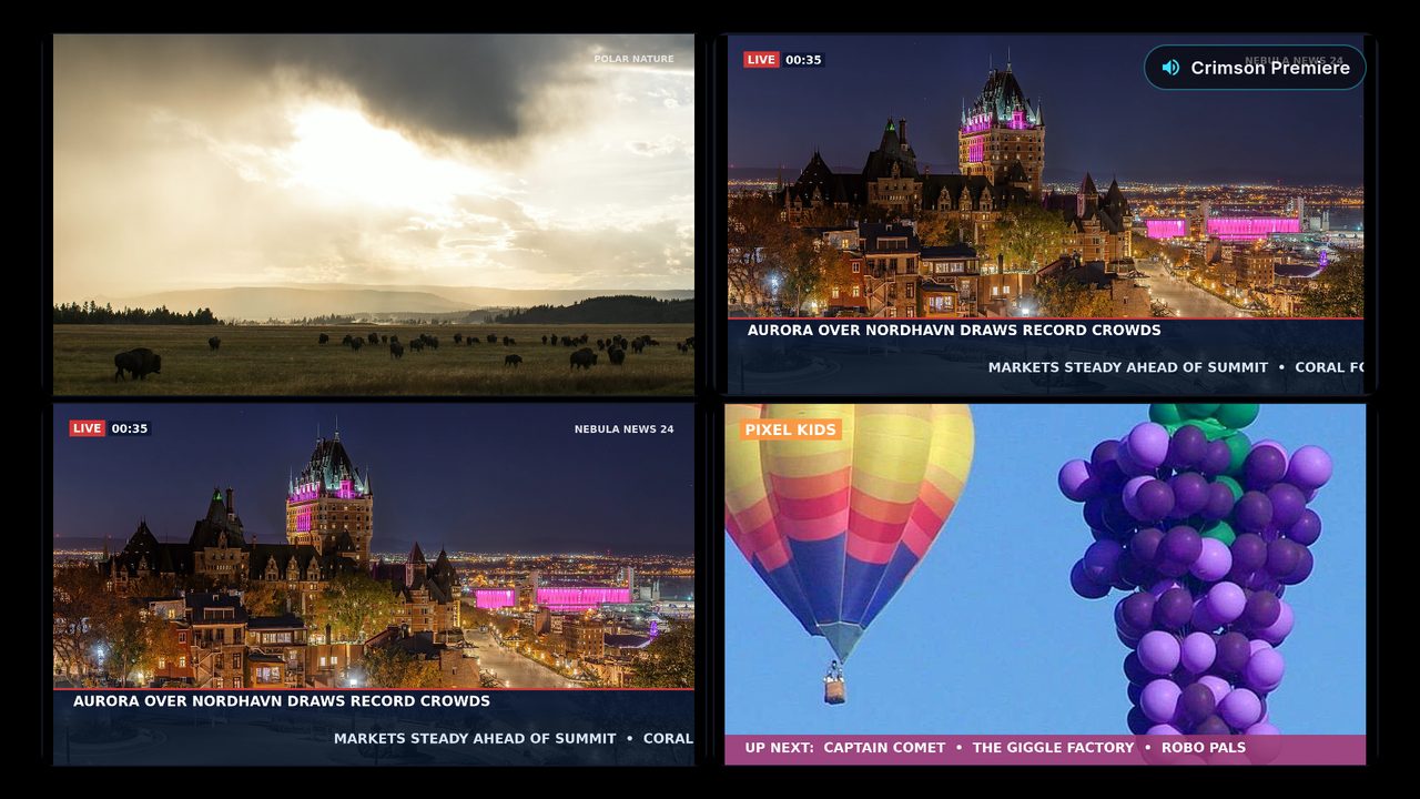 Multi-View — up to four channels at once